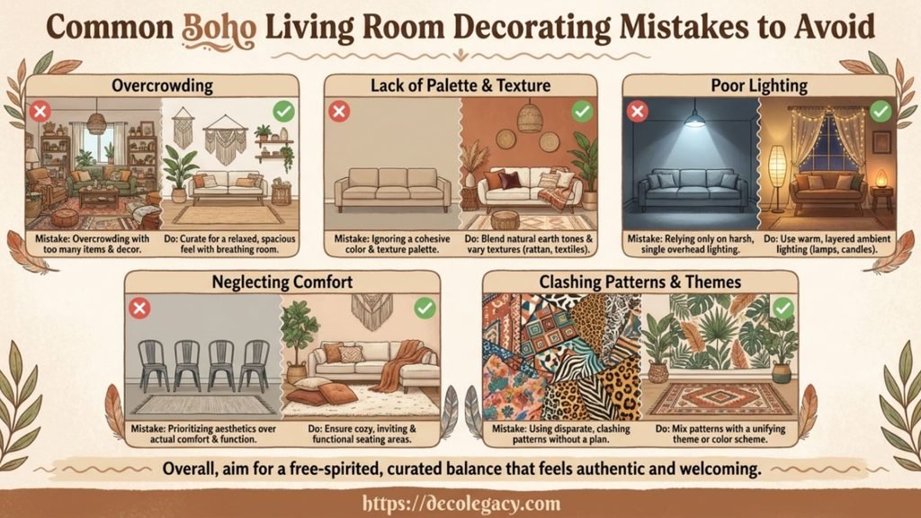 Common Boho Living Room Decorating Mistakes to Avoid