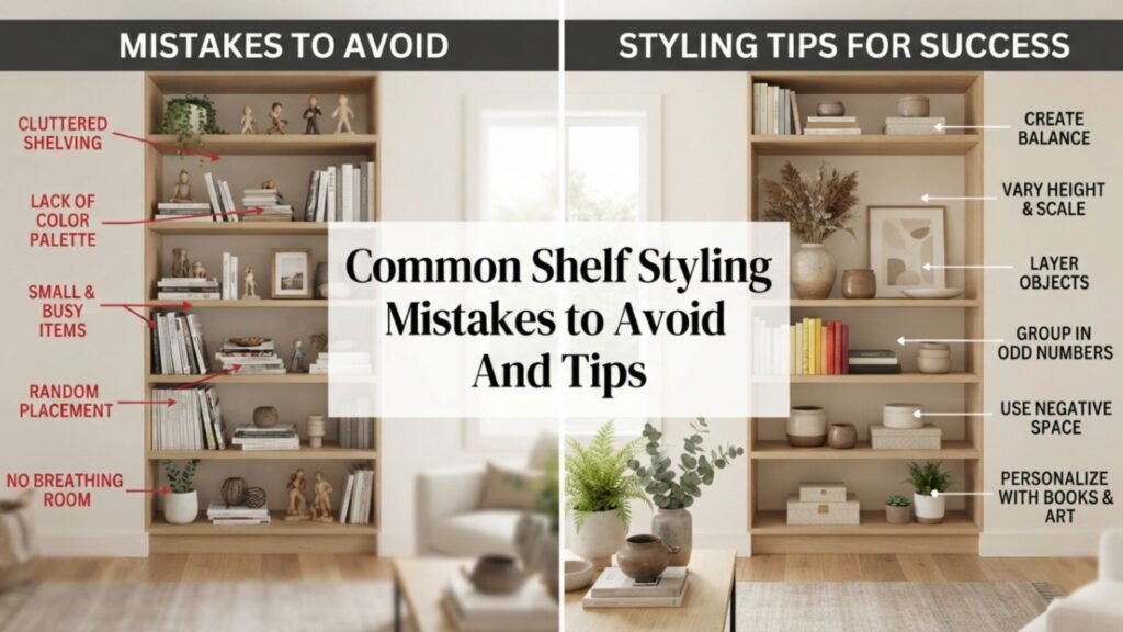 Common Shelf Styling Mistakes to Avoid And Tips
