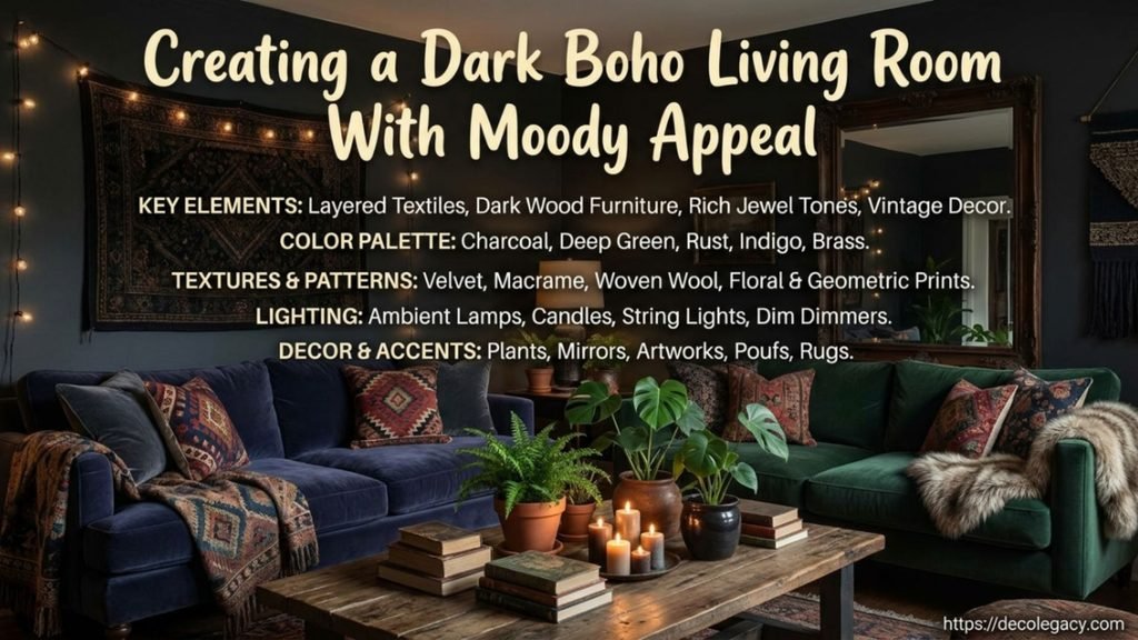 Creating a Dark Boho Living Room With Moody Appeal