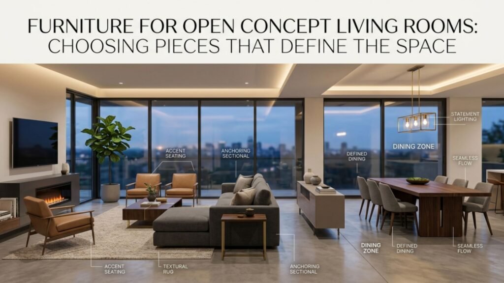 Furniture for Open Concept Living Rooms: Choosing Pieces That Define the Space