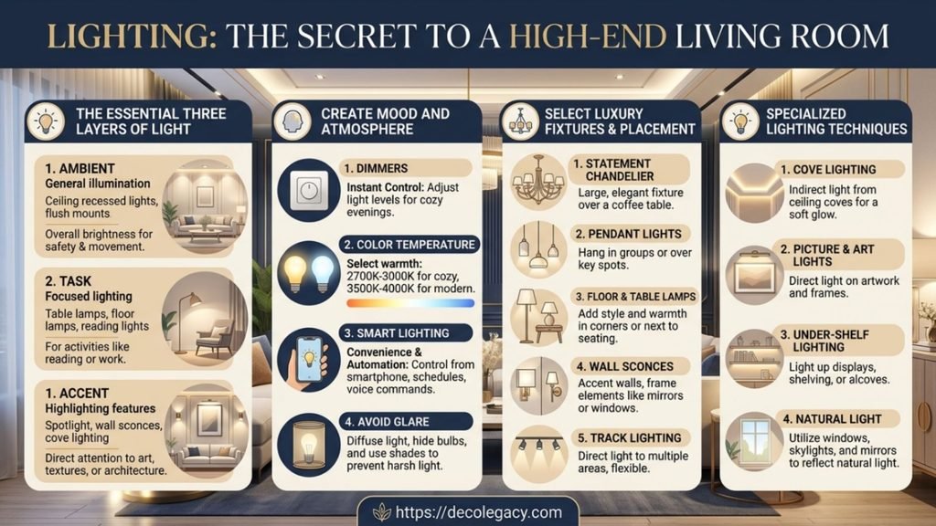 Lighting: The Secret to a High-End Living Room
