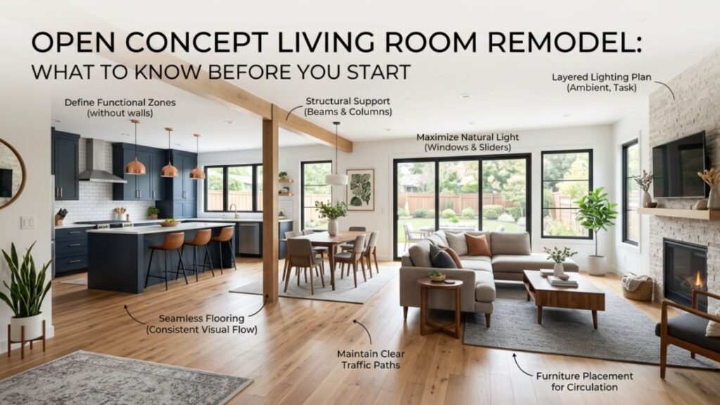 Open Concept Living Room Remodel: What to Know Before You Start