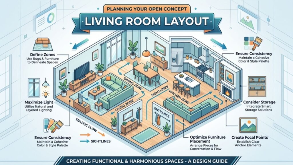 Planning Your Open Concept Living Room Layout