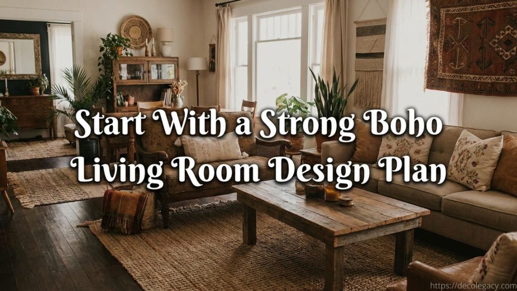 Start With a Strong Boho Living Room Design Plan
