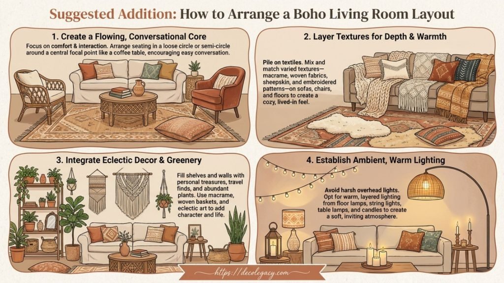 Suggested Addition How to Arrange a Boho Living Room Layout