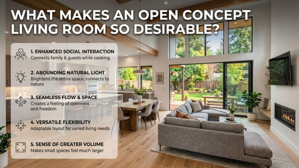 What Makes an Open Concept Living Room So Desirable?