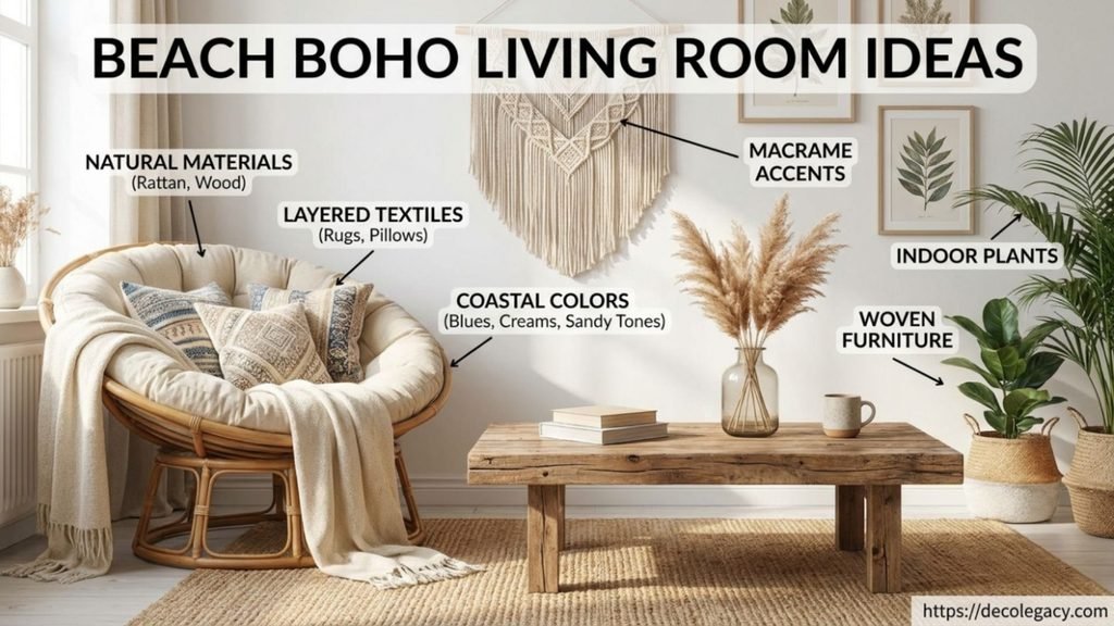 beach boho living room ideas