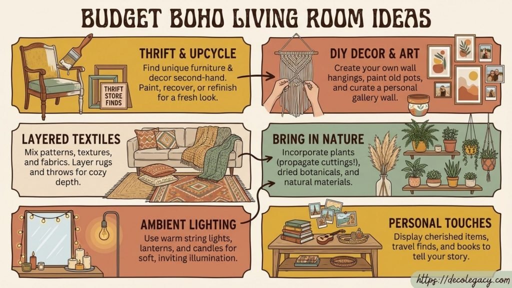 boho living room ideas on a budget