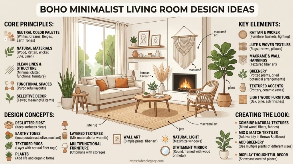 boho minimalist living room ideas