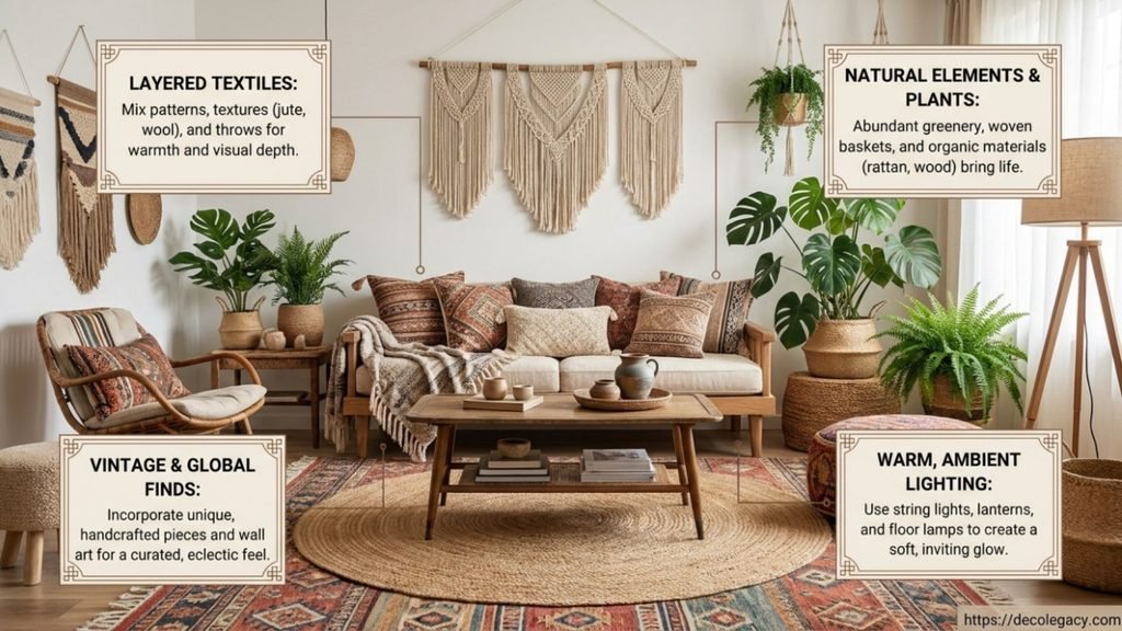 boho style living room ideas