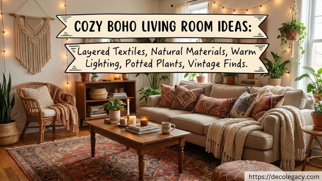 cozy boho living room ideas