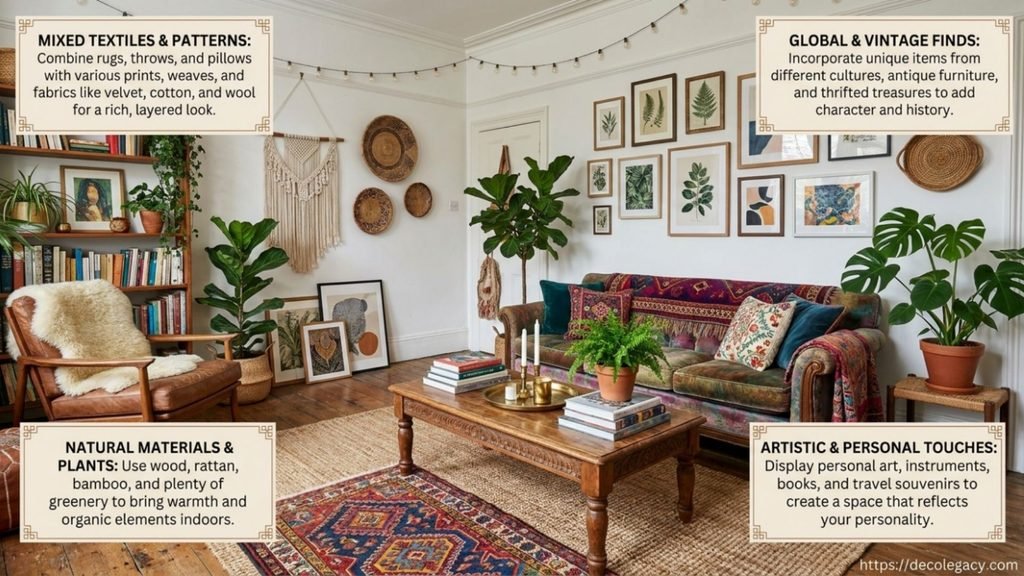 eclectic boho living room ideas