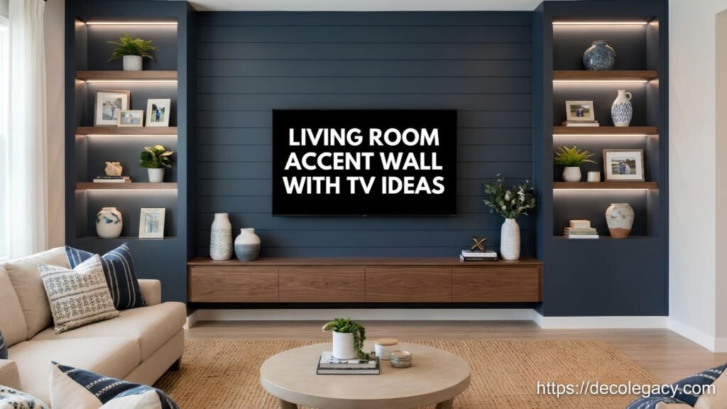 living room accent wall with tv ideas