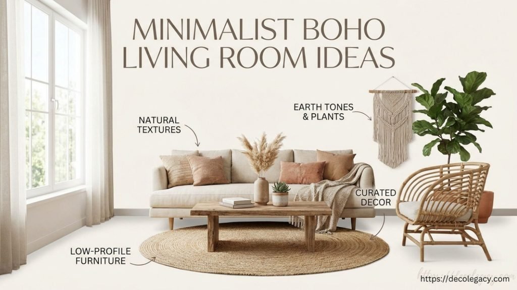 minimalist boho living room ideas