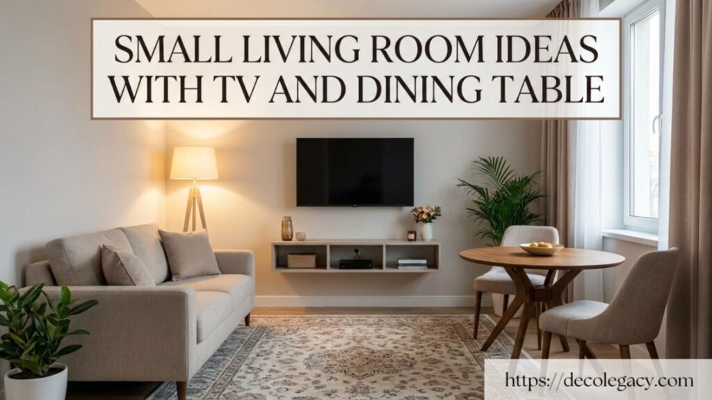 small living room ideas with tv and dining table 