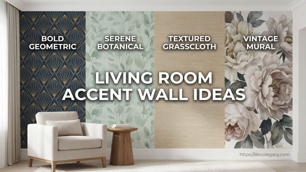 wallpaper for living room accent wall ideas