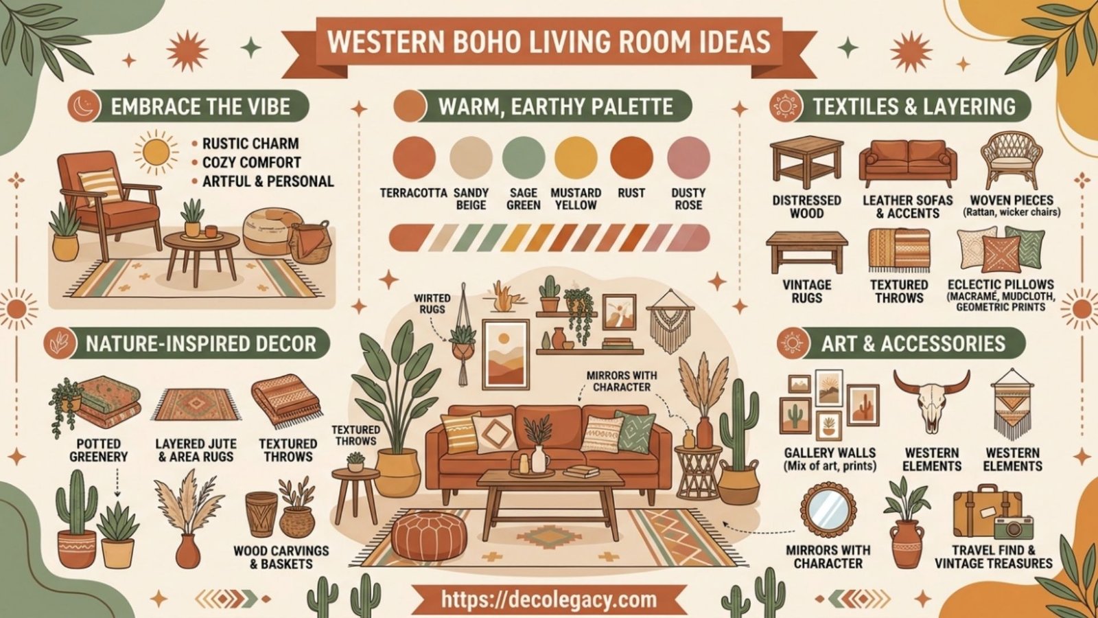 western boho living room ideas