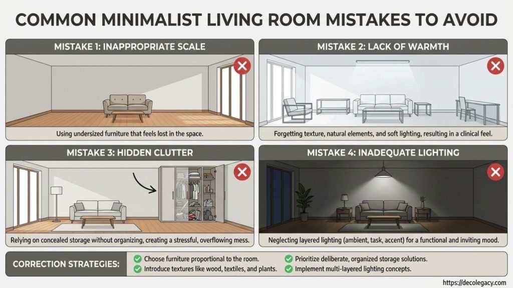 Common Minimalist Living Room Mistakes to Avoid