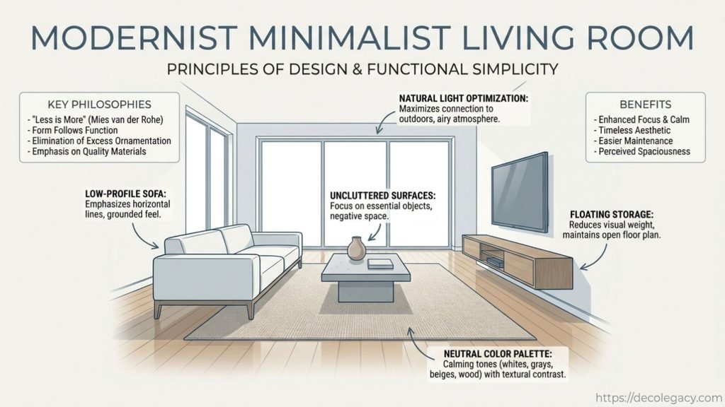 Modernist Minimalist Living Room