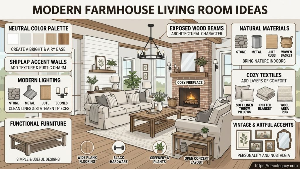 modern farmhouse living room ideas