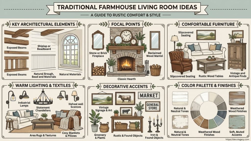 traditional farmhouse living room ideas